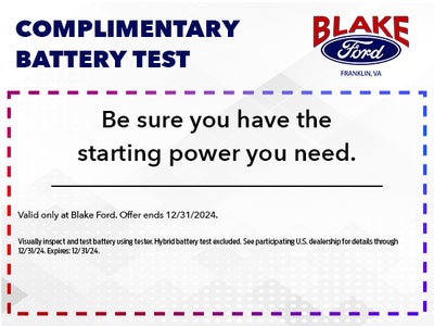Complimentary Battery Test