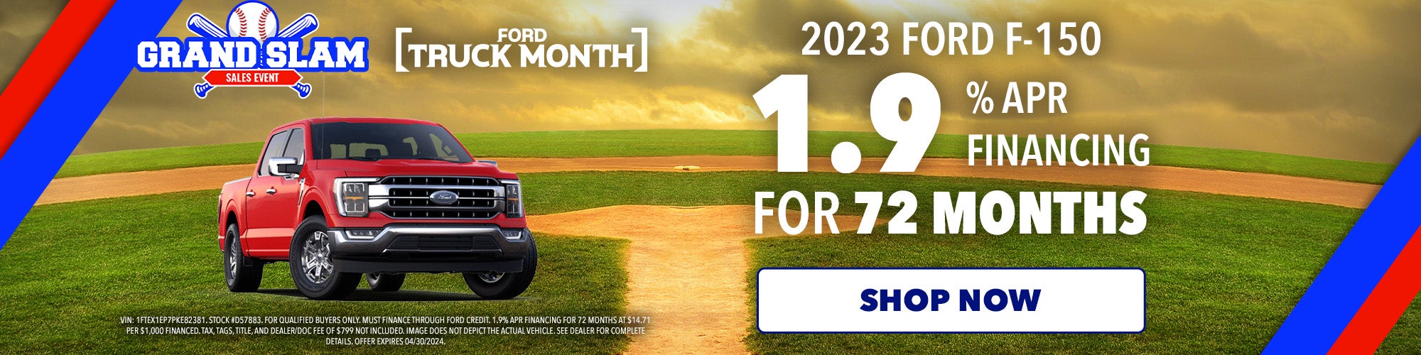 1.9% APR for 72 months on 2023 F-150