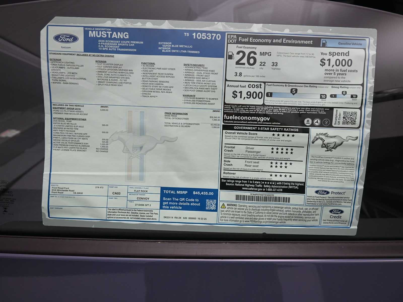 2026 Ford Mustang EcoBoost Premium