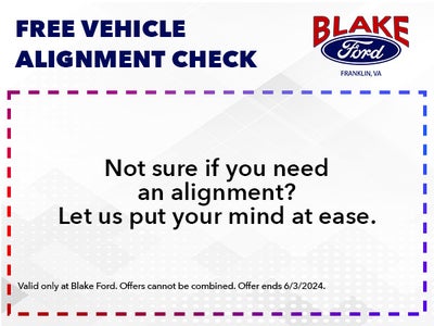 Free Vehicle Alignment Check